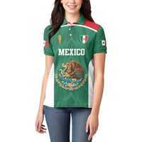 Custom Mexico Football Women Polo Shirt El Tricolor World Cup Style - Wonder Print Shop