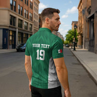 Custom Mexico Football Zipper Polo Shirt El Tricolor World Cup Style - Wonder Print Shop