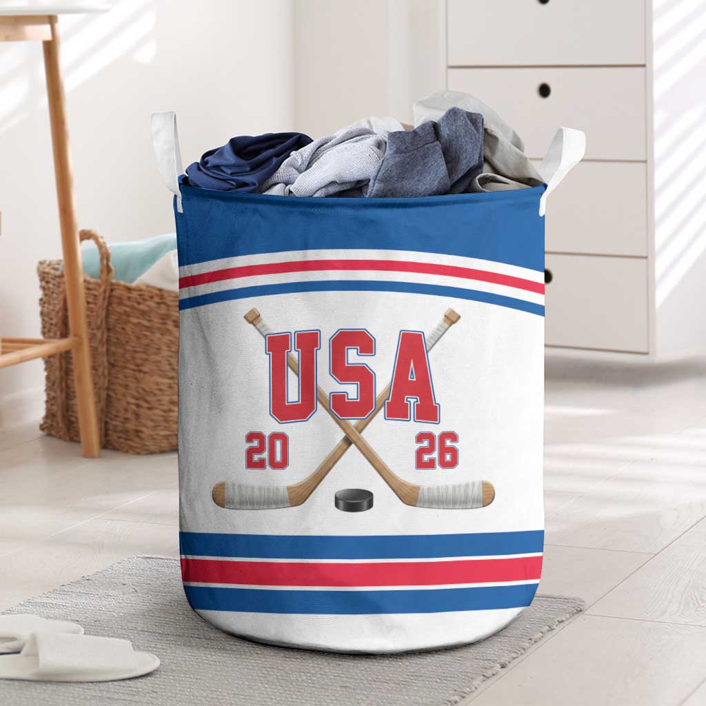 USA Ice Hockey Laundry Basket Let’s Go Champions