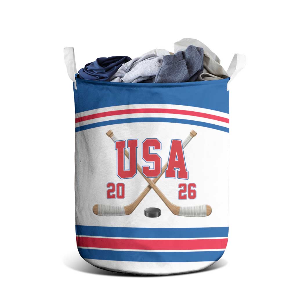 USA Ice Hockey Laundry Basket Let’s Go Champions