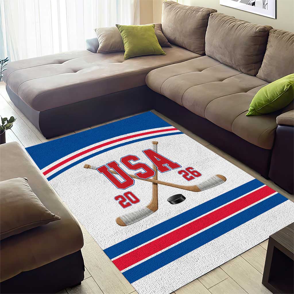 USA Ice Hockey Area Rug Let’s Go Champions