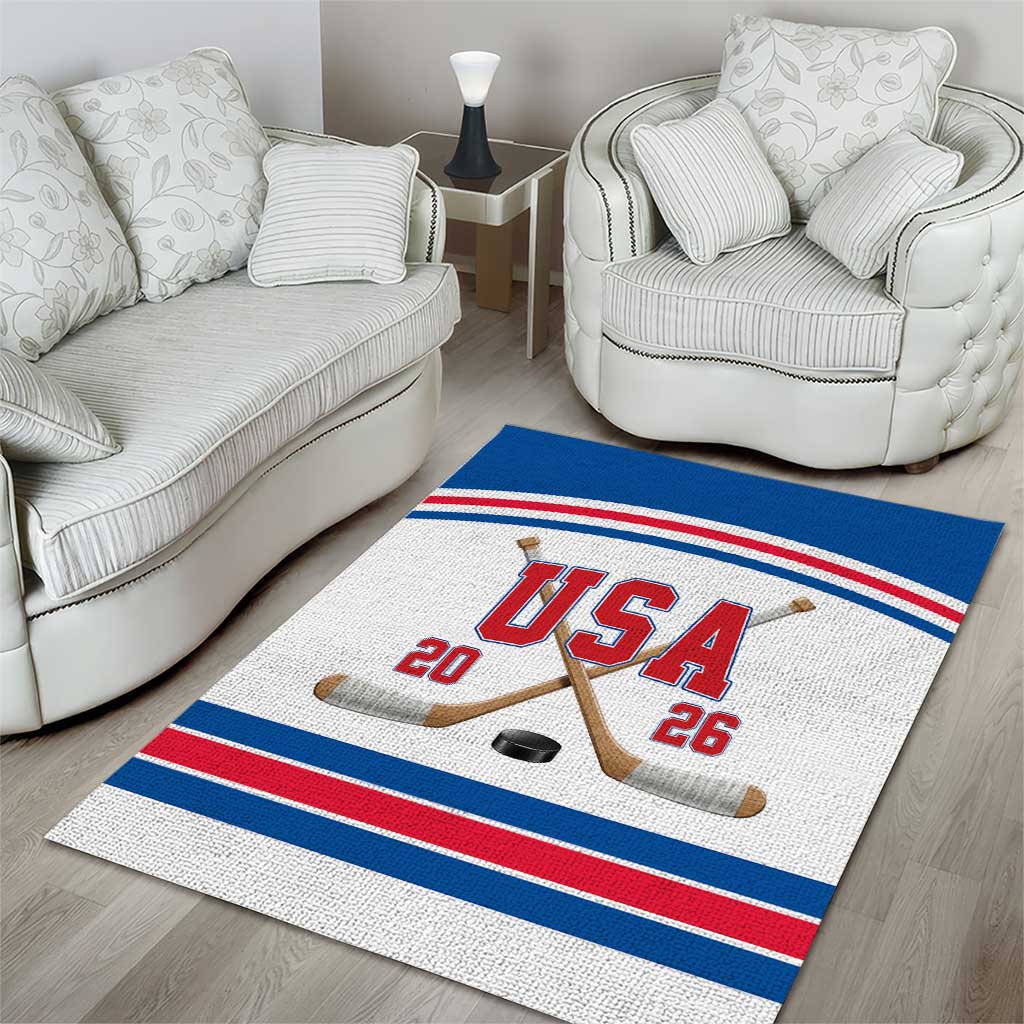 USA Ice Hockey Area Rug Let’s Go Champions