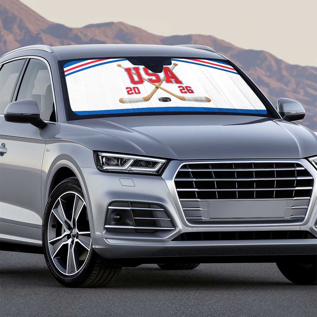 USA Ice Hockey Auto Sun Shade Let’s Go Champions