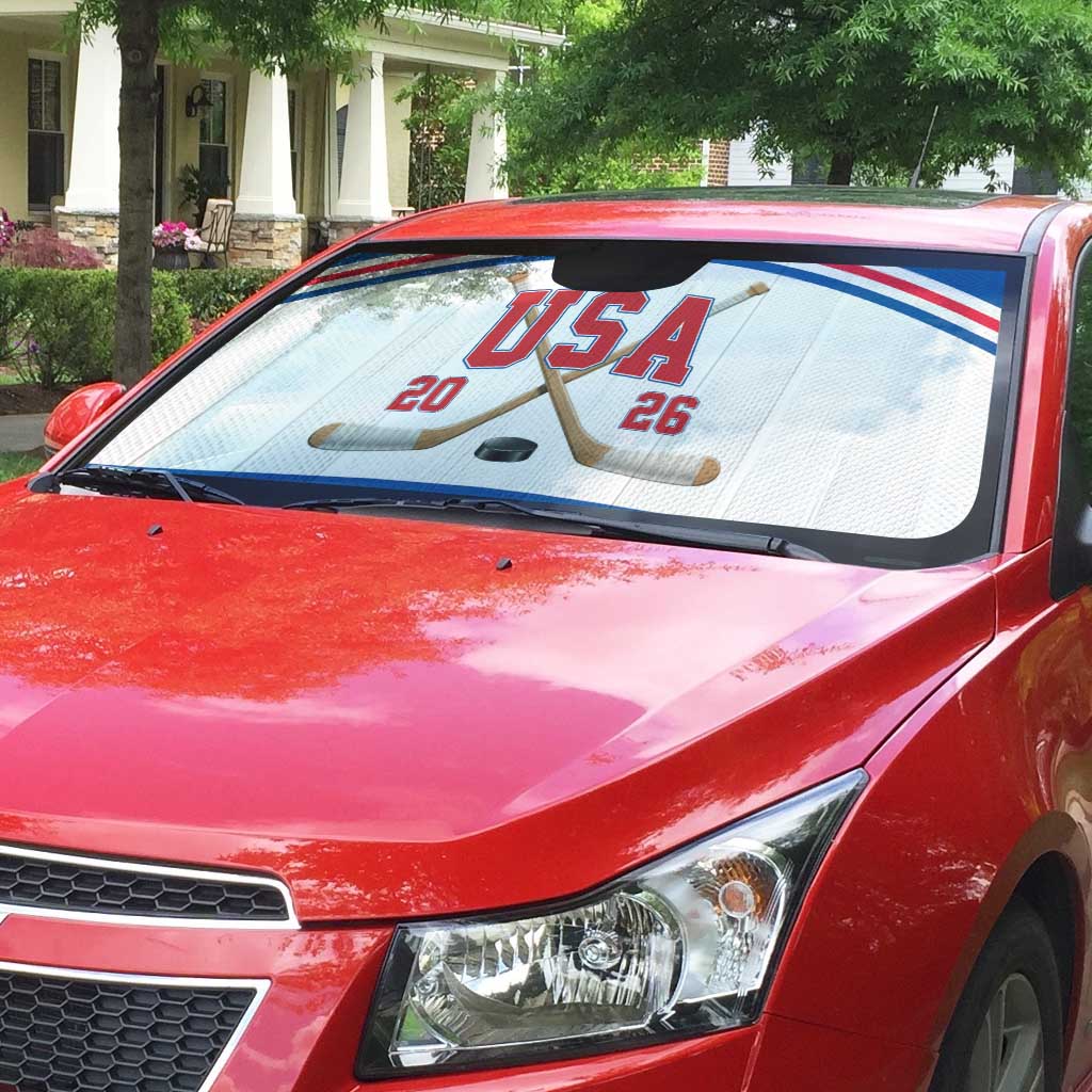 USA Ice Hockey Auto Sun Shade Let’s Go Champions