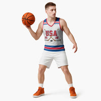 Custom USA Ice Hockey Basketball Jersey Let’s Go Champions
