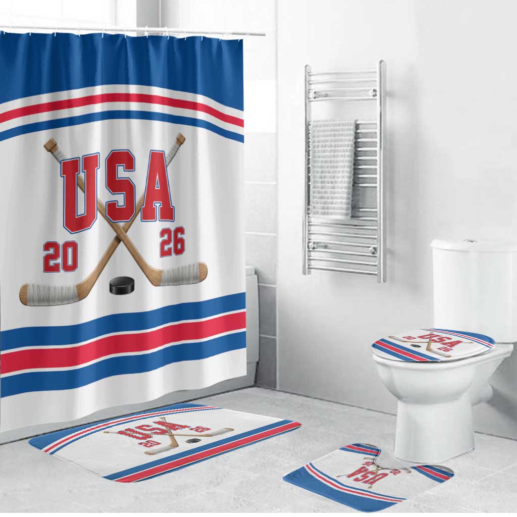 USA Ice Hockey Bathroom Set Let’s Go Champions