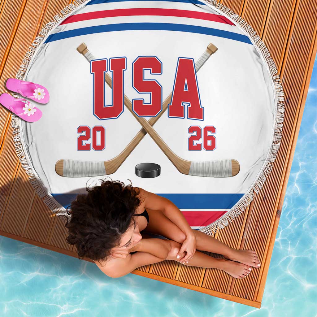 USA Ice Hockey Beach Blanket Let’s Go Champions