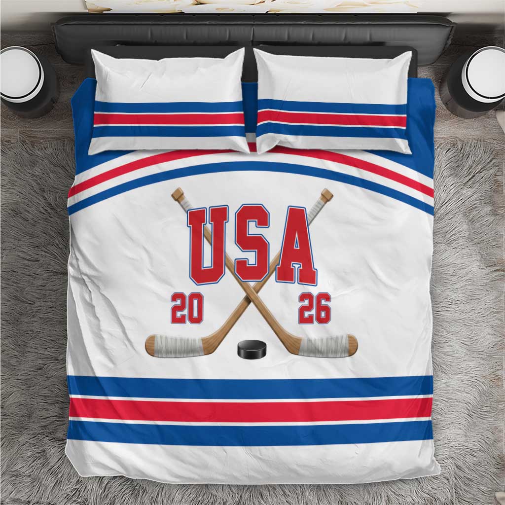 USA Ice Hockey Bedding Set Let’s Go Champions