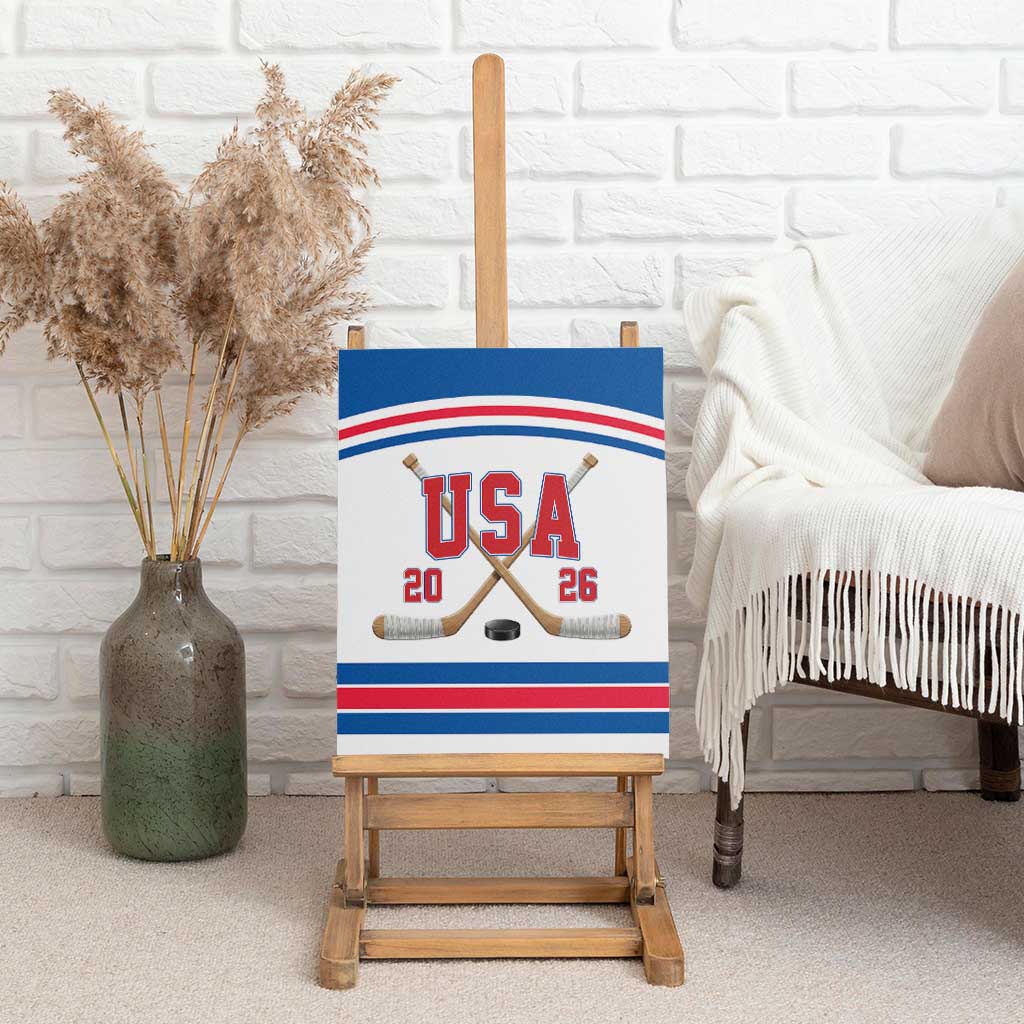 USA Ice Hockey Canvas Wall Art Let’s Go Champions