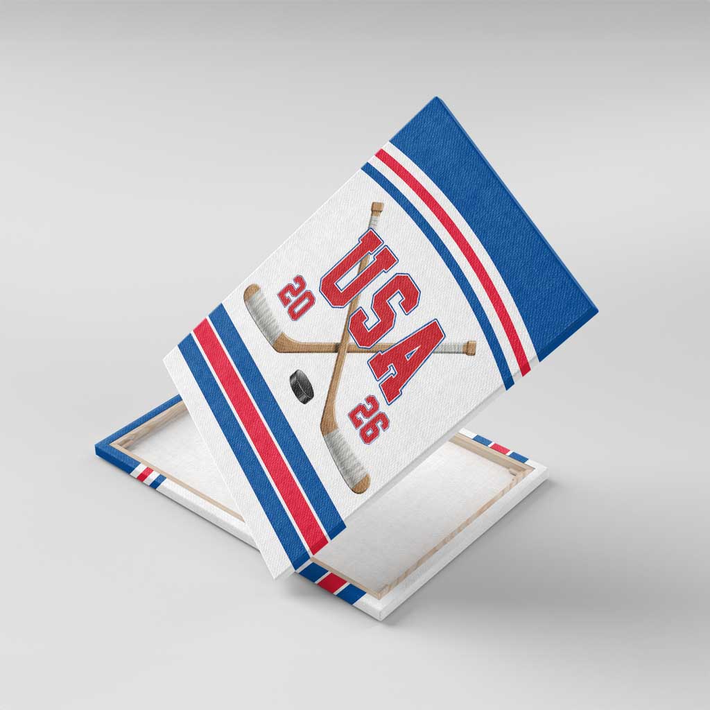 USA Ice Hockey Canvas Wall Art Let’s Go Champions