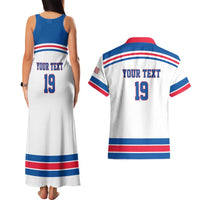 Custom USA Ice Hockey Couples Matching Tank Maxi Dress and Hawaiian Shirt Let’s Go Champions