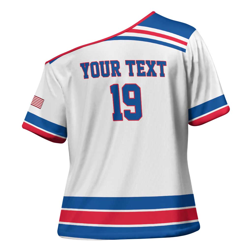 Custom USA Ice Hockey Cross Shoulder Shirt Let’s Go Champions