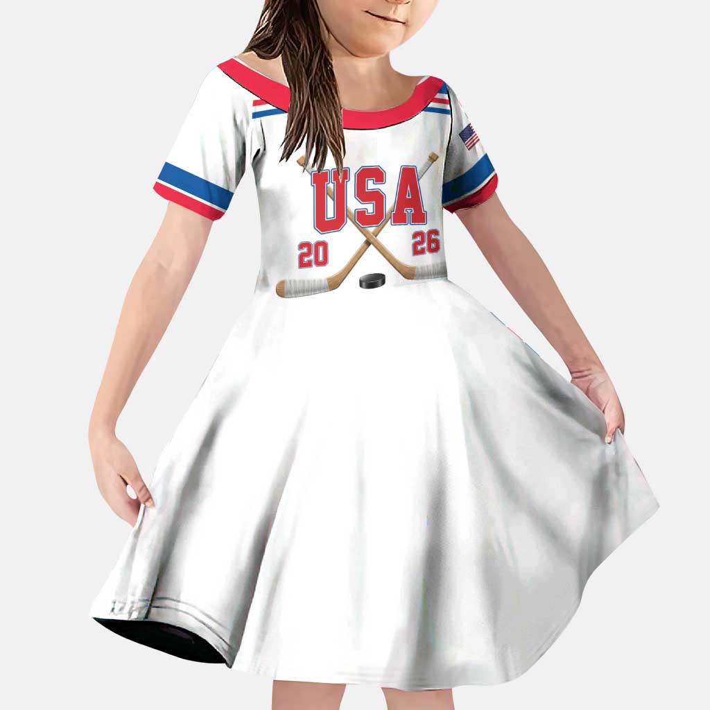 Custom USA Ice Hockey Family Matching Mermaid Dress and Hawaiian Shirt Let’s Go Champions