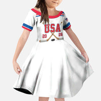 Custom USA Ice Hockey Family Matching Off Shoulder Maxi Dress and Hawaiian Shirt Let’s Go Champions