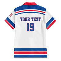 Custom USA Ice Hockey Family Matching Off Shoulder Maxi Dress and Hawaiian Shirt Let’s Go Champions