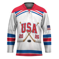 Custom USA Ice Hockey Hockey Jersey Let’s Go Champions
