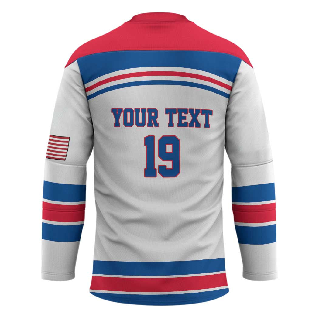 Custom USA Ice Hockey Hockey Jersey Let’s Go Champions
