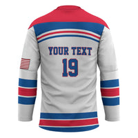 Custom USA Ice Hockey Hockey Jersey Let’s Go Champions