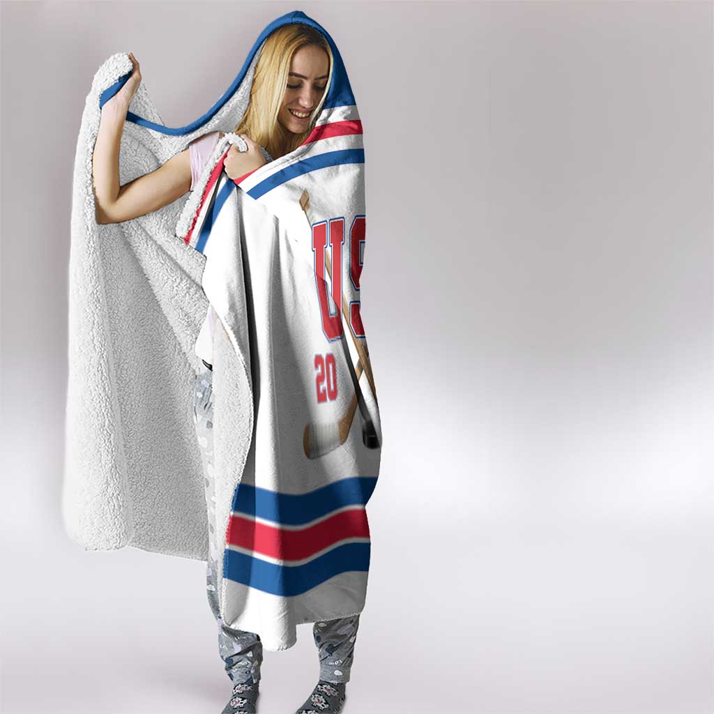 USA Ice Hockey Hooded Blanket Let’s Go Champions