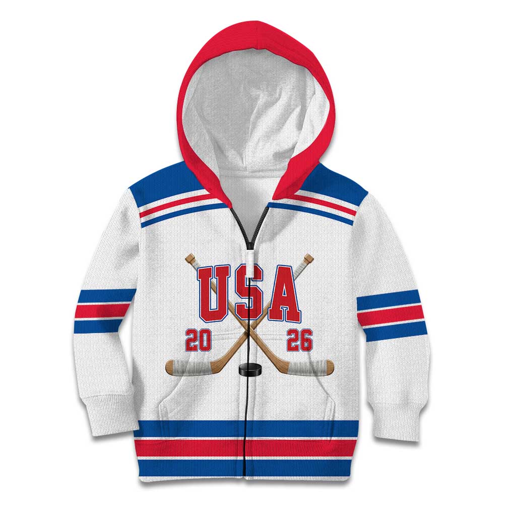 Custom USA Ice Hockey Kid Hoodie Let’s Go Champions