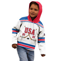 Custom USA Ice Hockey Kid Hoodie Let’s Go Champions