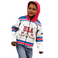Custom USA Ice Hockey Kid Hoodie Let’s Go Champions