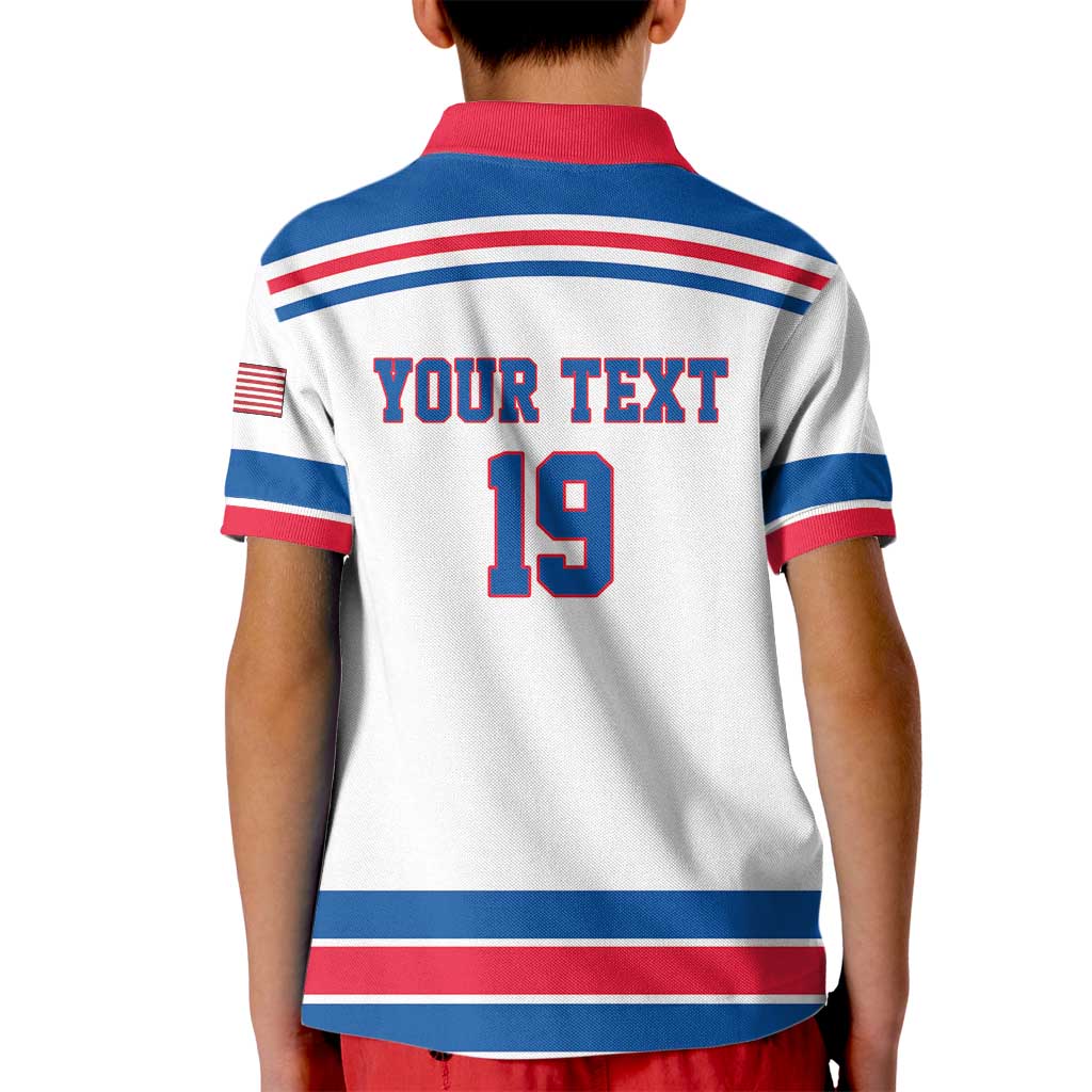 Custom USA Ice Hockey Kid Polo Shirt Let’s Go Champions