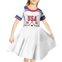 Custom USA Ice Hockey Kid Short Sleeve Dress Let’s Go Champions