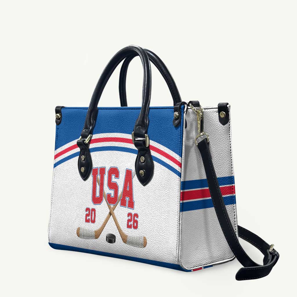 USA Ice Hockey Leather Bag Let’s Go Champions