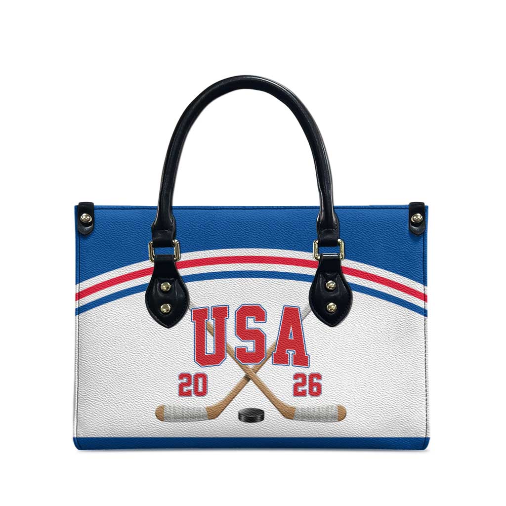 USA Ice Hockey Leather Bag Let’s Go Champions