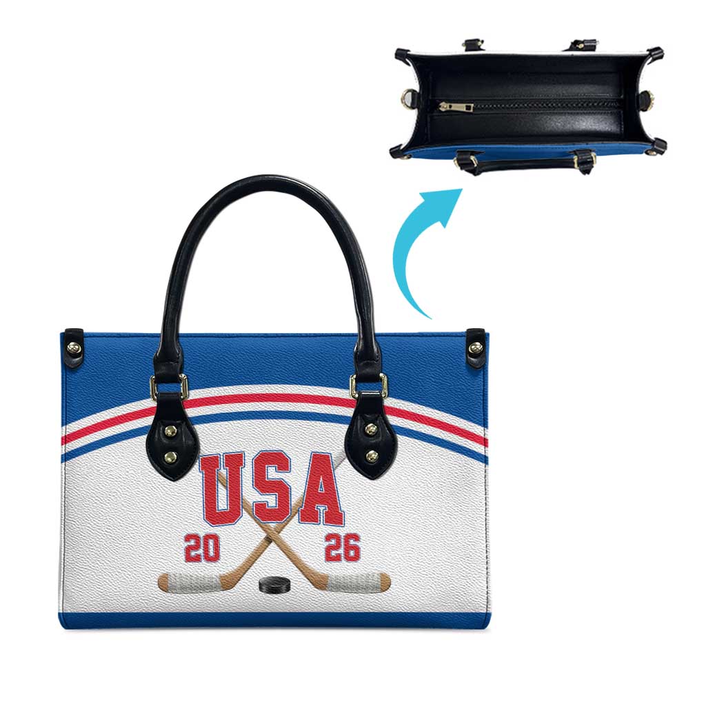 USA Ice Hockey Leather Bag Let’s Go Champions