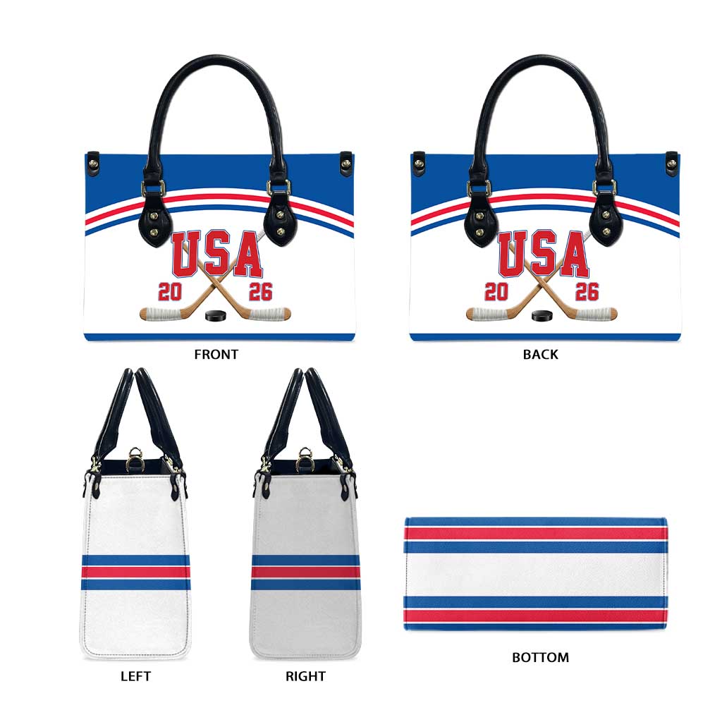 USA Ice Hockey Leather Bag Let’s Go Champions