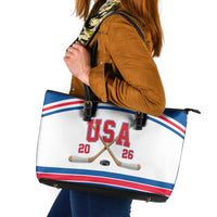 USA Ice Hockey Leather Tote Bag Let’s Go Champions