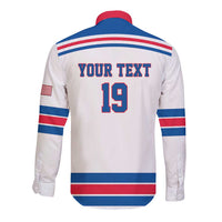 Custom USA Ice Hockey Long Sleeve Button Shirt Let’s Go Champions