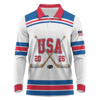 Custom USA Ice Hockey Long Sleeve Polo Shirt Let’s Go Champions