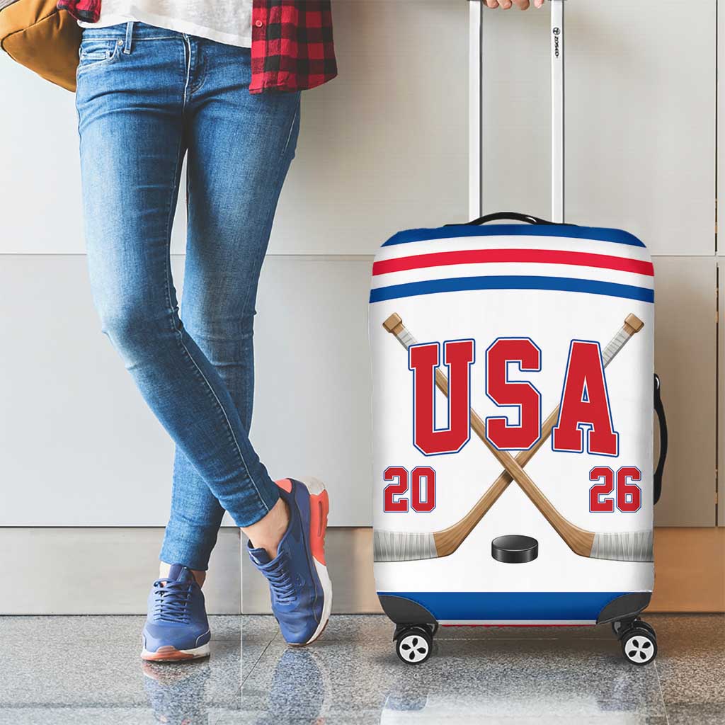 USA Ice Hockey Luggage Cover Let’s Go Champions