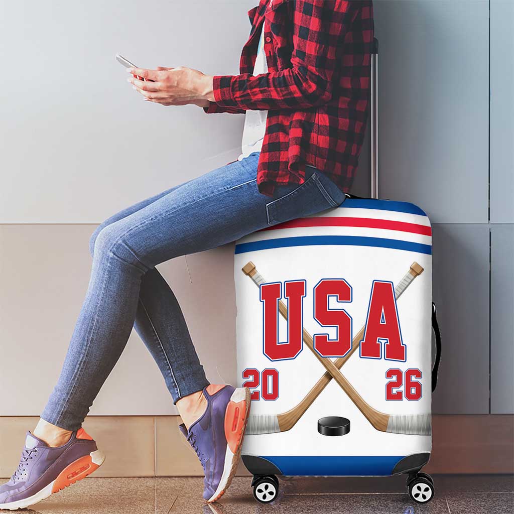 USA Ice Hockey Luggage Cover Let’s Go Champions