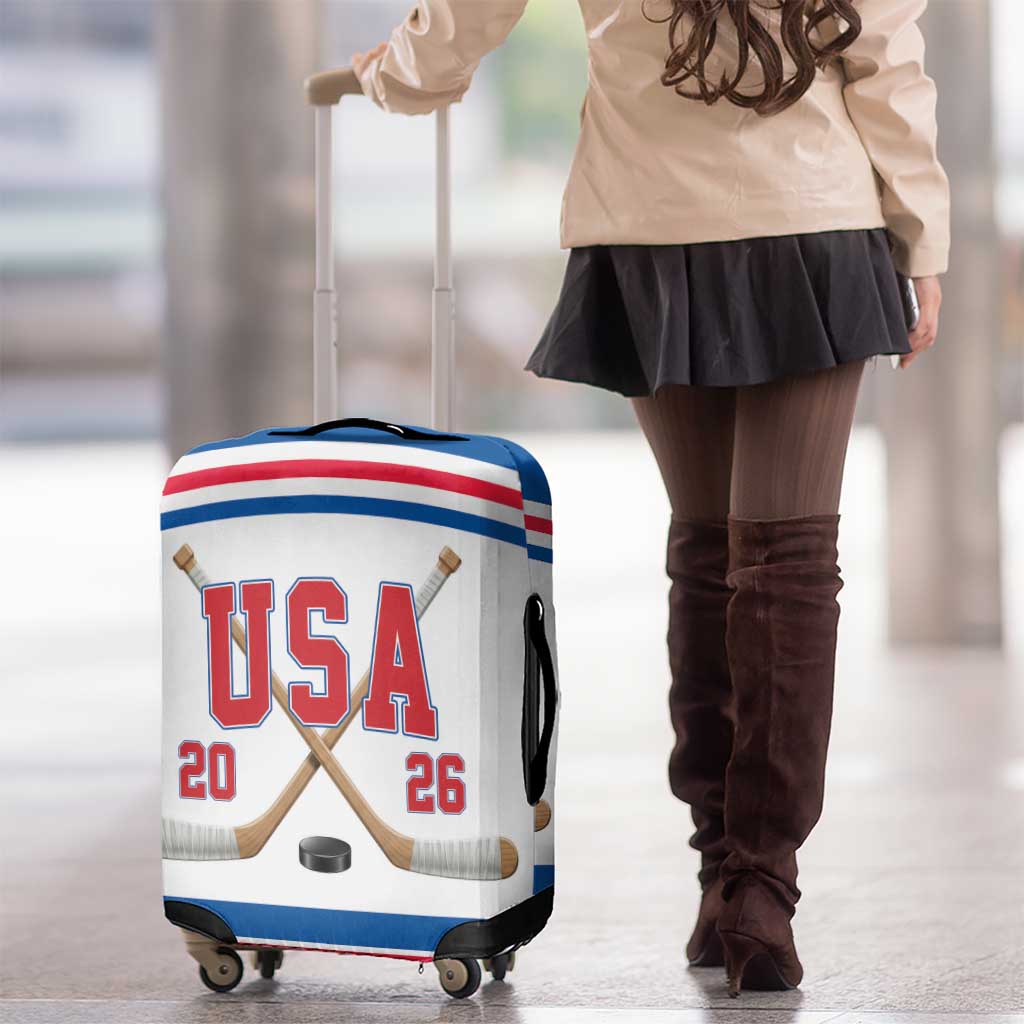 USA Ice Hockey Luggage Cover Let’s Go Champions
