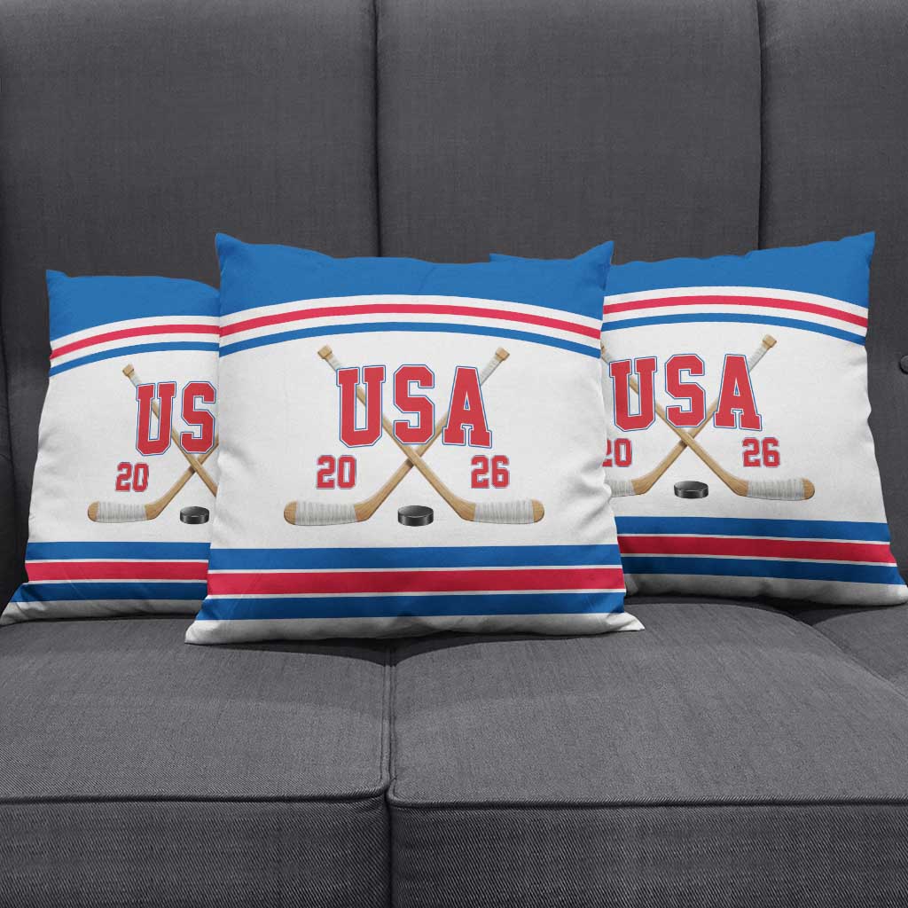 USA Ice Hockey Pillow Cover Let’s Go Champions