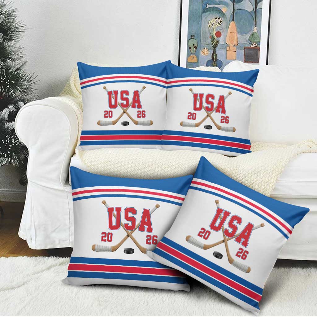 USA Ice Hockey Pillow Cover Let’s Go Champions