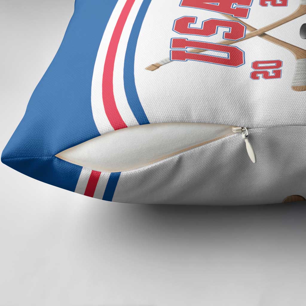 USA Ice Hockey Pillow Cover Let’s Go Champions