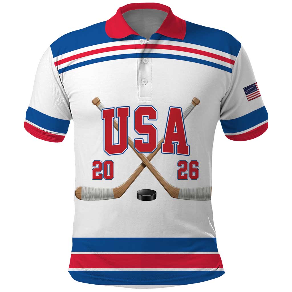 Custom USA Ice Hockey Polo Shirt Let’s Go Champions