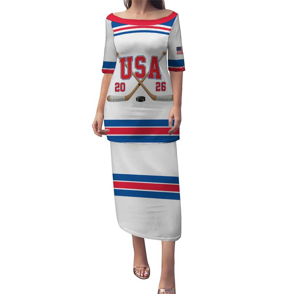 Custom USA Ice Hockey Puletasi Let’s Go Champions