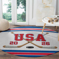 USA Ice Hockey Round Carpet Let’s Go Champions