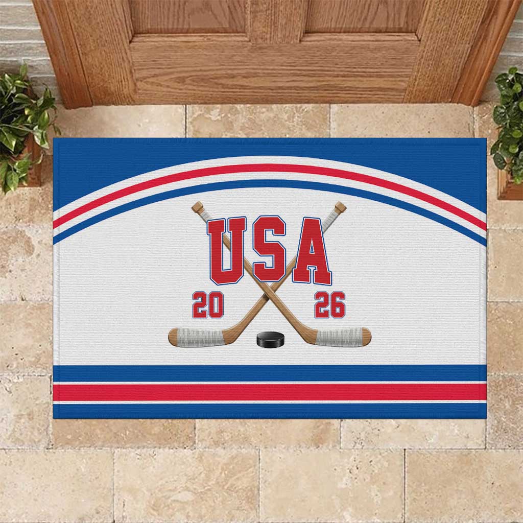 USA Ice Hockey Rubber Doormat Let’s Go Champions