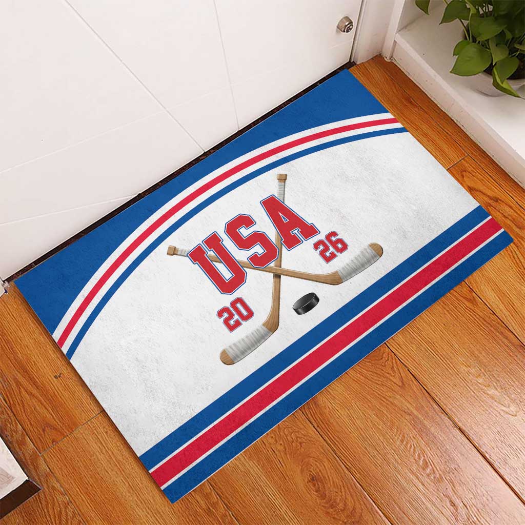 USA Ice Hockey Rubber Doormat Let’s Go Champions