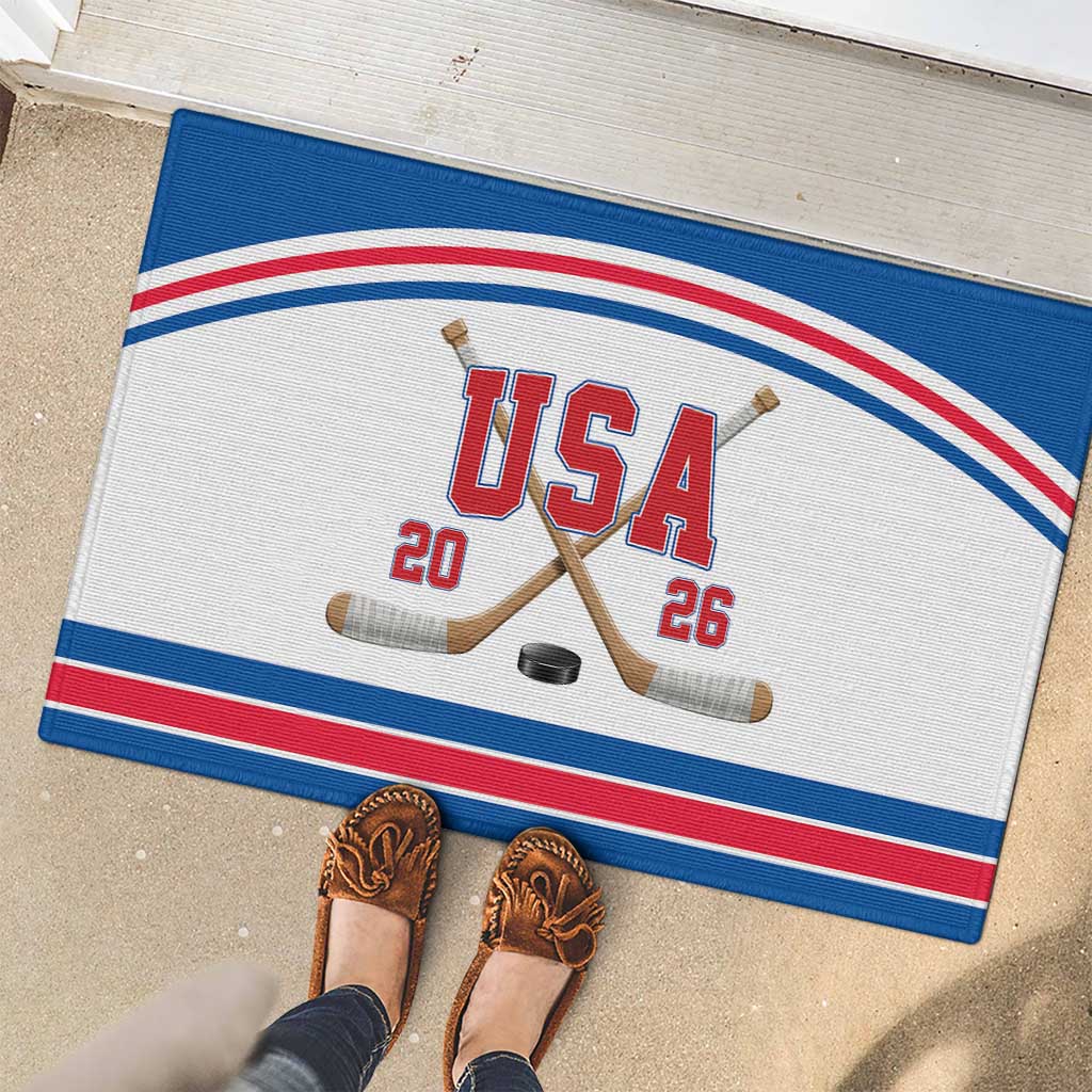 USA Ice Hockey Rubber Doormat Let’s Go Champions