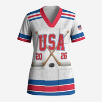 Custom USA Ice Hockey Scrub Top Let’s Go Champions