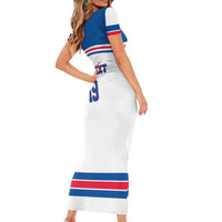 Custom USA Ice Hockey Short Sleeve Bodycon Dress Let’s Go Champions