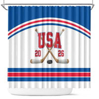 USA Ice Hockey Shower Curtain Let’s Go Champions